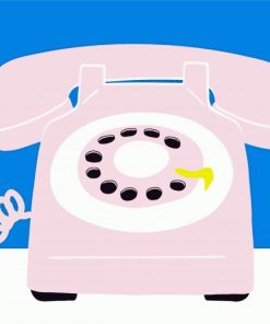 Aesthetic Vintage Pink Phone Paint By Numbers