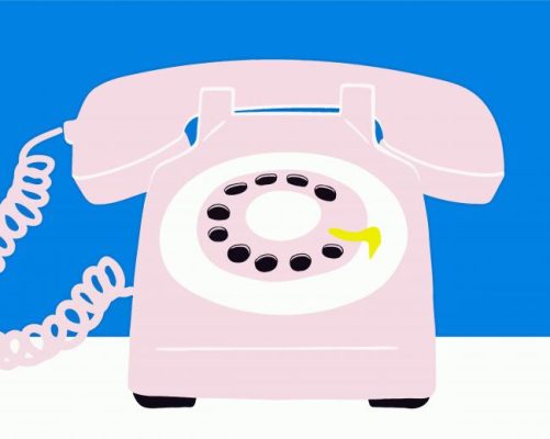 Aesthetic Vintage Pink Phone Paint By Numbers