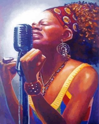 African Woman Singing Paint By Numbers