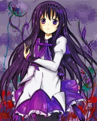 Anime Girl Homura Akemi Paint By Numbers