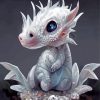 Baby Silver Dragon Paint By Numbers