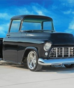 Black Old Chevy Truck Paint By Numbers