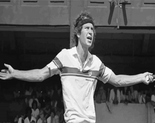 Black And White John McEnroe Paint By Numbers