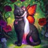 Black Cat With Butterfly Fairy James Ryman Paint By Numbers