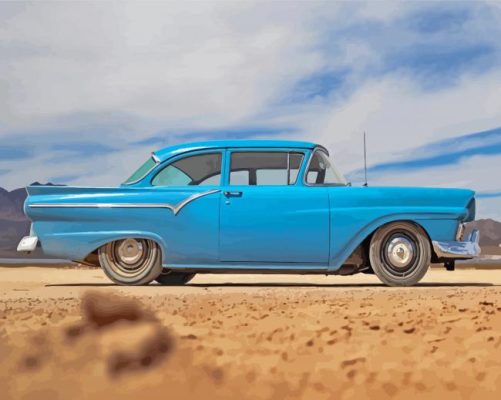 Blue 1957 Ford Paint By Numbers