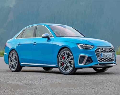 Blue Audi S4 Paint By Numbers