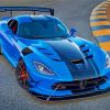 Blue Dodge Viper Paint By Numbers