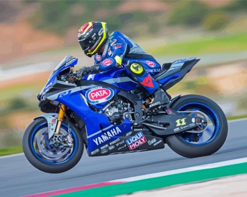 Blue Superbike Paint By Numbers