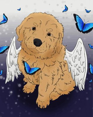 Brown Angel Puppy Paint By Numbers