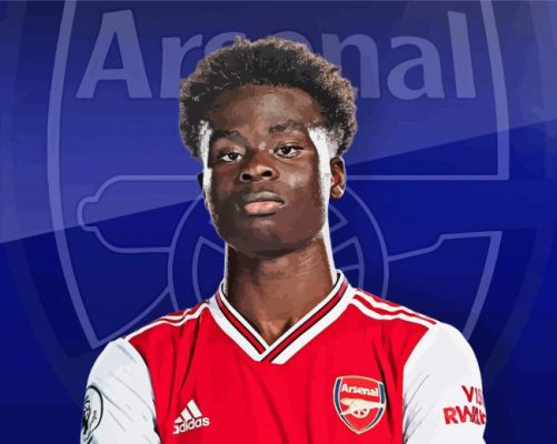 Bukayo Saka Arsenal Footballer Paint By Numbers