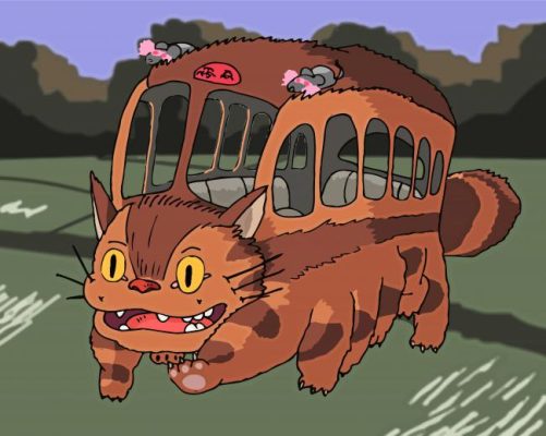 Catbus Totoro Anime Paint By Numbers