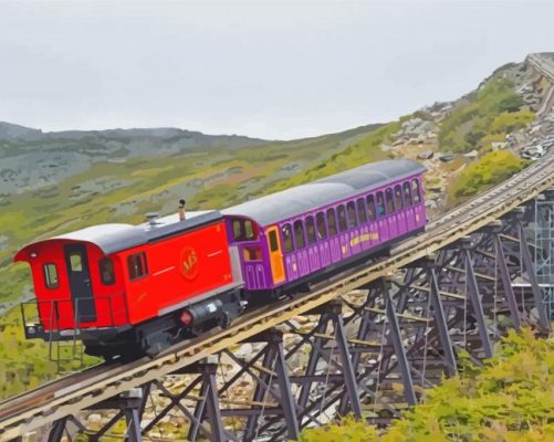 Cog Railway Paint By Numbers