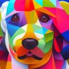 Cubism Colorful Dog Paint By Numbers