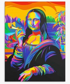 Colorful Mona Lisa Smoking Paint By Numbers