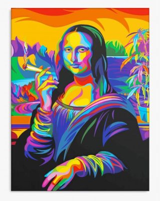 Colorful Mona Lisa Smoking Paint By Numbers