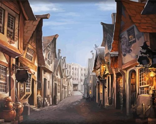 Cool Diagon Alley Paint By Numbers