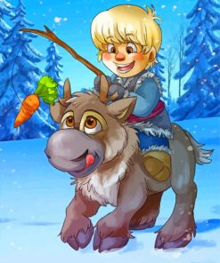 Cool Frozen Sven Paint By Numbers