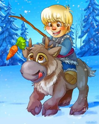 Cool Frozen Sven Paint By Numbers