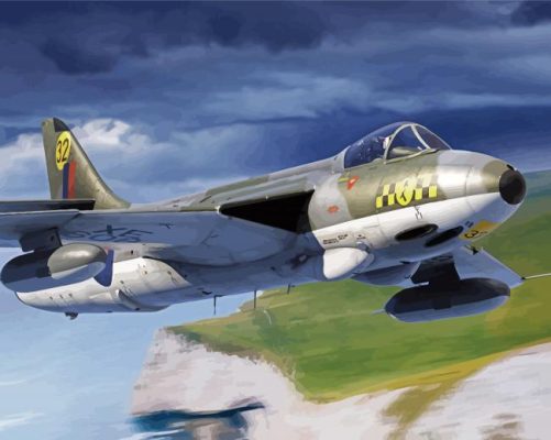 Cool Hawker Hunter Art Paint By Numbers