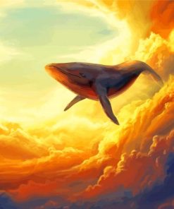 Cool Sky Whale Paint By Numbers