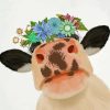 Cow Flower Crown Paint By Numbers