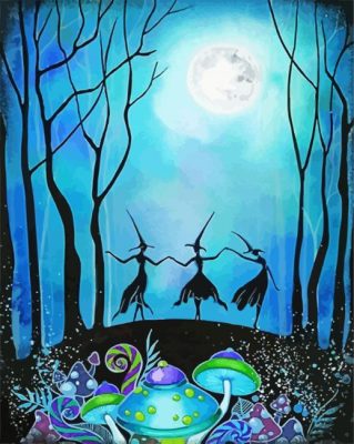 Dancing Witches Paint By Numbers