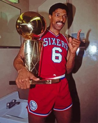 Julius Erving Basketball Player Paint By Numbers