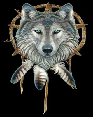 Dream Catcher Wolf Paint By Numbers