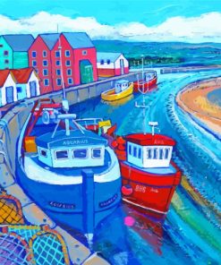 Fishing Harbour Art Paint By Numbers