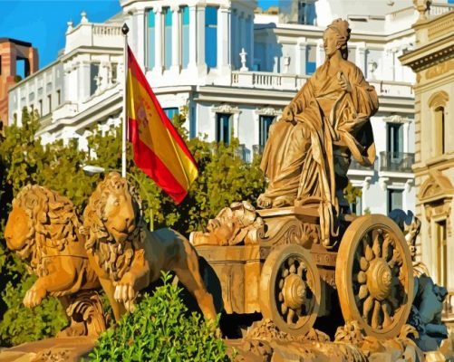 Cibeles Fountain Spain Paint By Numbers