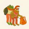 Frog And Toad With Cats Paint By Numbers