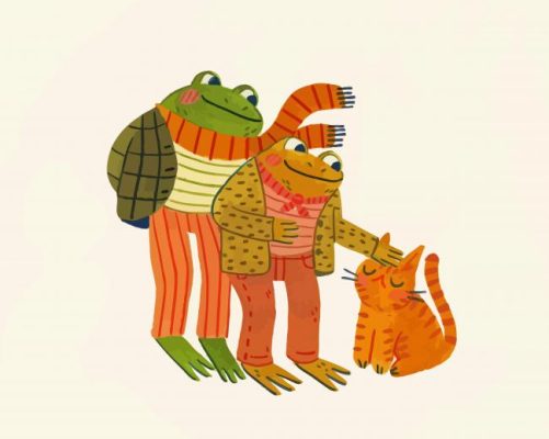 Frog And Toad With Cats Paint By Numbers