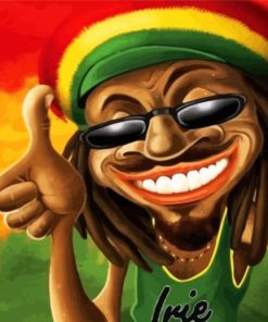 Cool Rasta Man Paint By Numbers