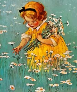 Girl And Flowers By Jessie Willcox Smith Paint By Numbers