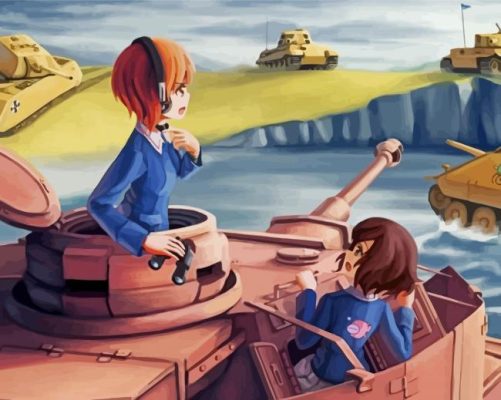 Girls Und Panzer Anime Paint By Numbers