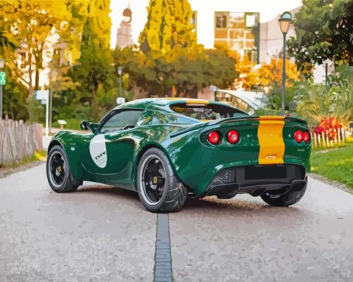 Green Lotus Elise Car Paint By Numbers