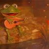 Happy Frog With Guitar Paint By Numbers