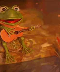 Happy Frog With Guitar Paint By Numbers
