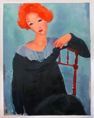 Woman With Red Hair Art Paint By Numbers