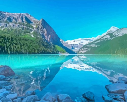 Lake Louise Canada Landscape Paint By Numbers