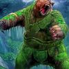Mad Green Bear Paint By Numbers