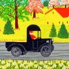 Man Driving By Maud Lewis Paint By Numbers
