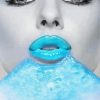 Monochrome Lady With Blue Lips Paint By Numbers