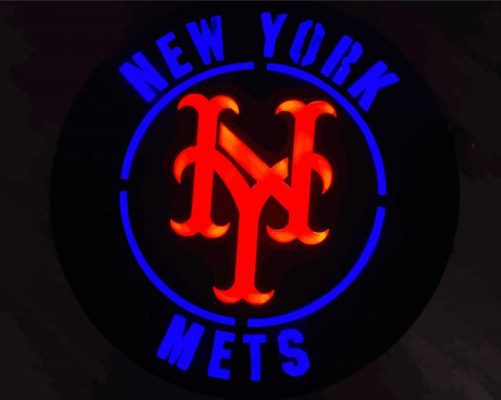 New York Mets Baseball Logo Paint By Numbers