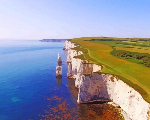 Old Harry Rocks Studland Paint By Numbers