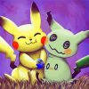 Pikachu And Mimikyu Paint By Numbers