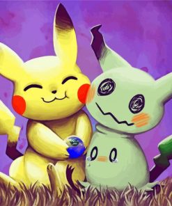 Pikachu And Mimikyu Paint By Numbers
