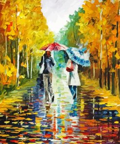 Rainy Autumn Stroll Paint By Numbers