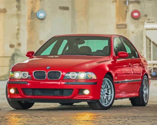 Red BMW E39 Paint By Numbers