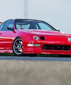 Red Honda Integra Car Paint By Numbers